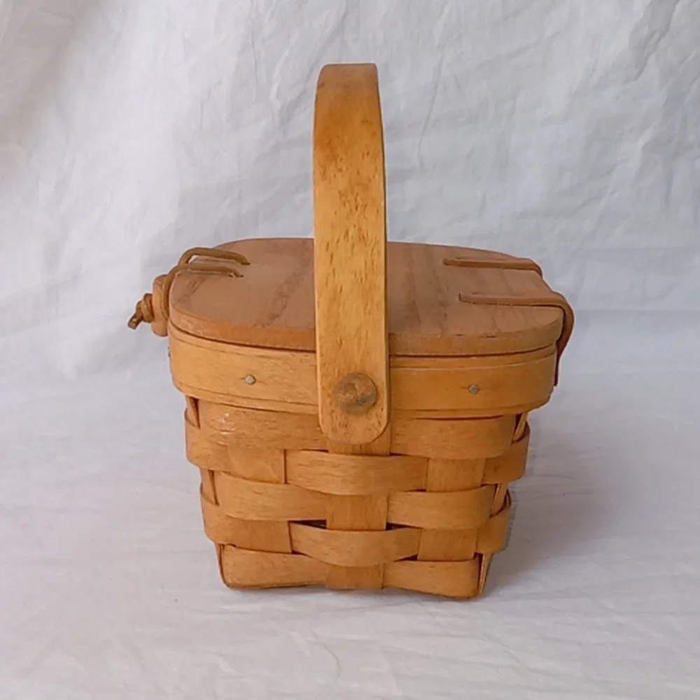 Longaberger Small Basket Vintage Handwoven 1991 Brown